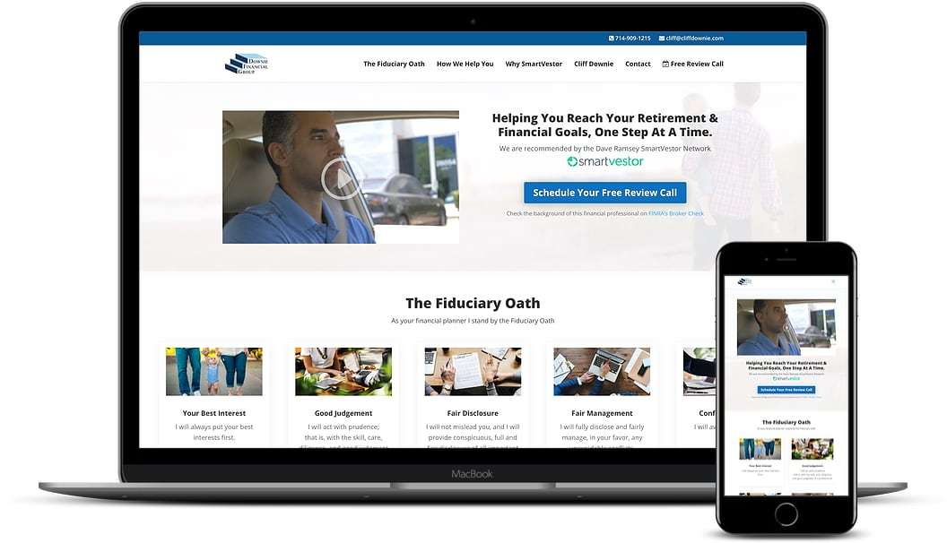 Macbook and Iphone mockup displaying pilates website