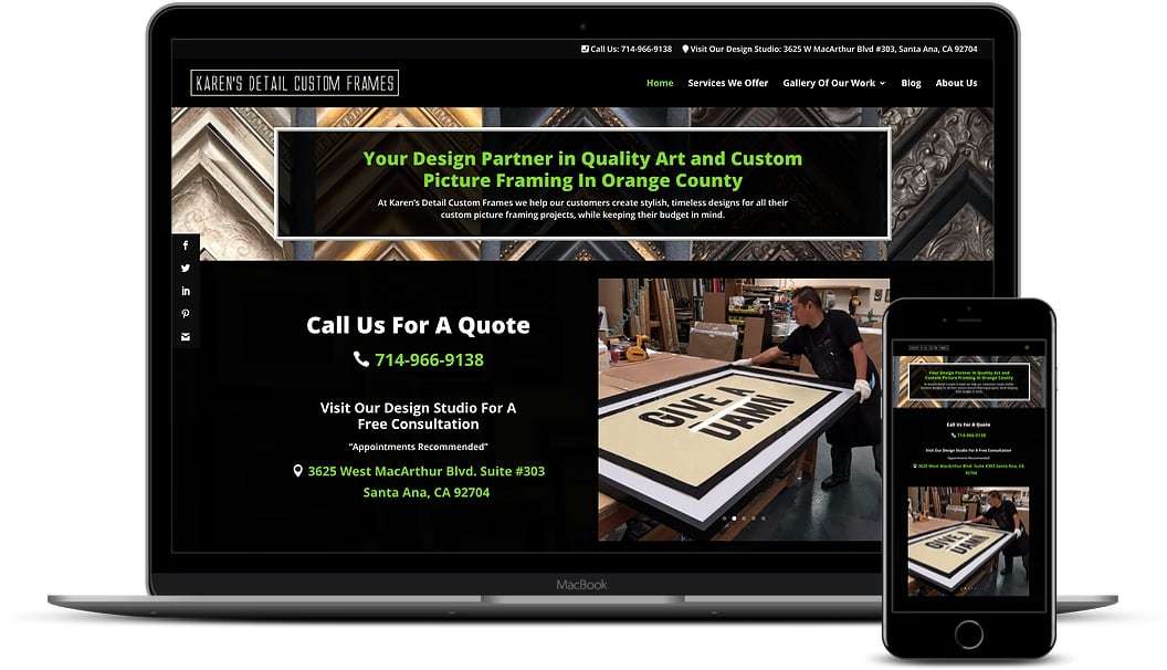 Macbook and Iphone mockup displaying pilates website