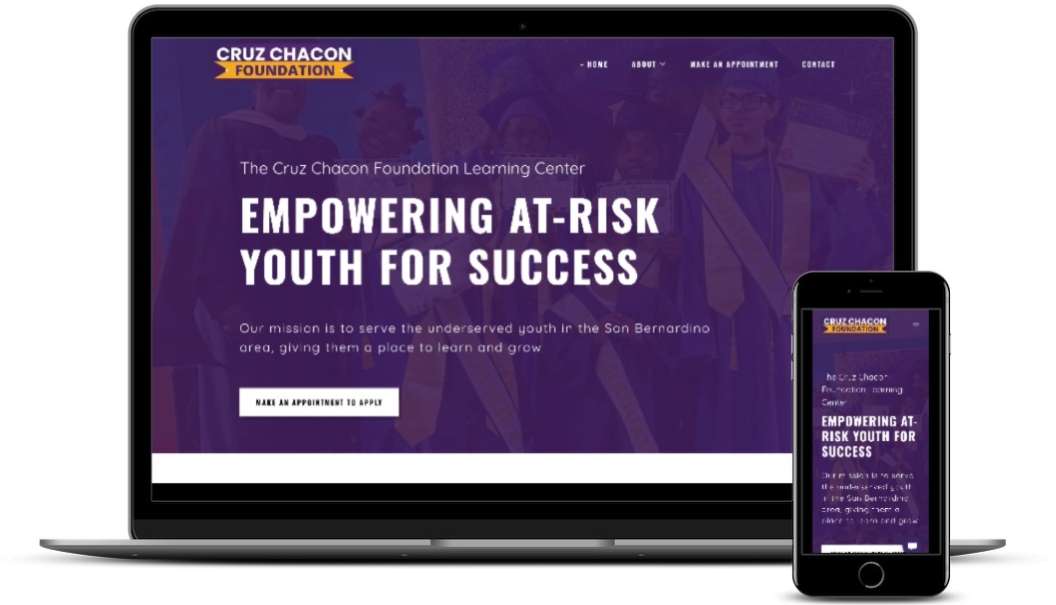 Macbook and Iphone mockup of website